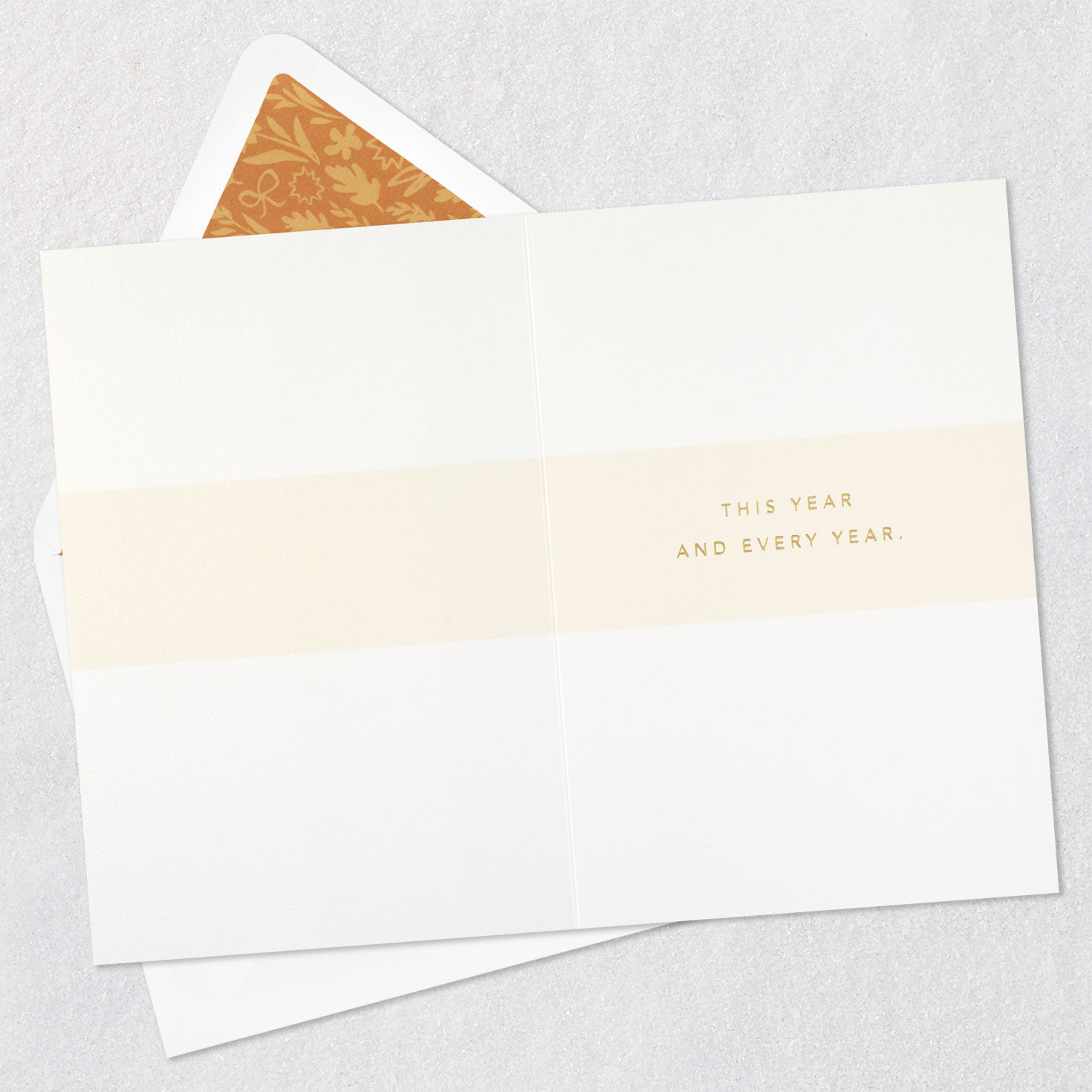 Fall Blooms and Wheat Thanksgiving Card Open card with envelope image number 3