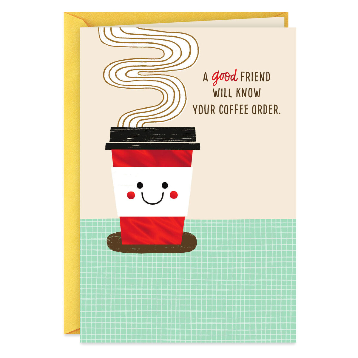 Coffee Cup Funny Birthday Card for Friend Greeting Cards Hallmark