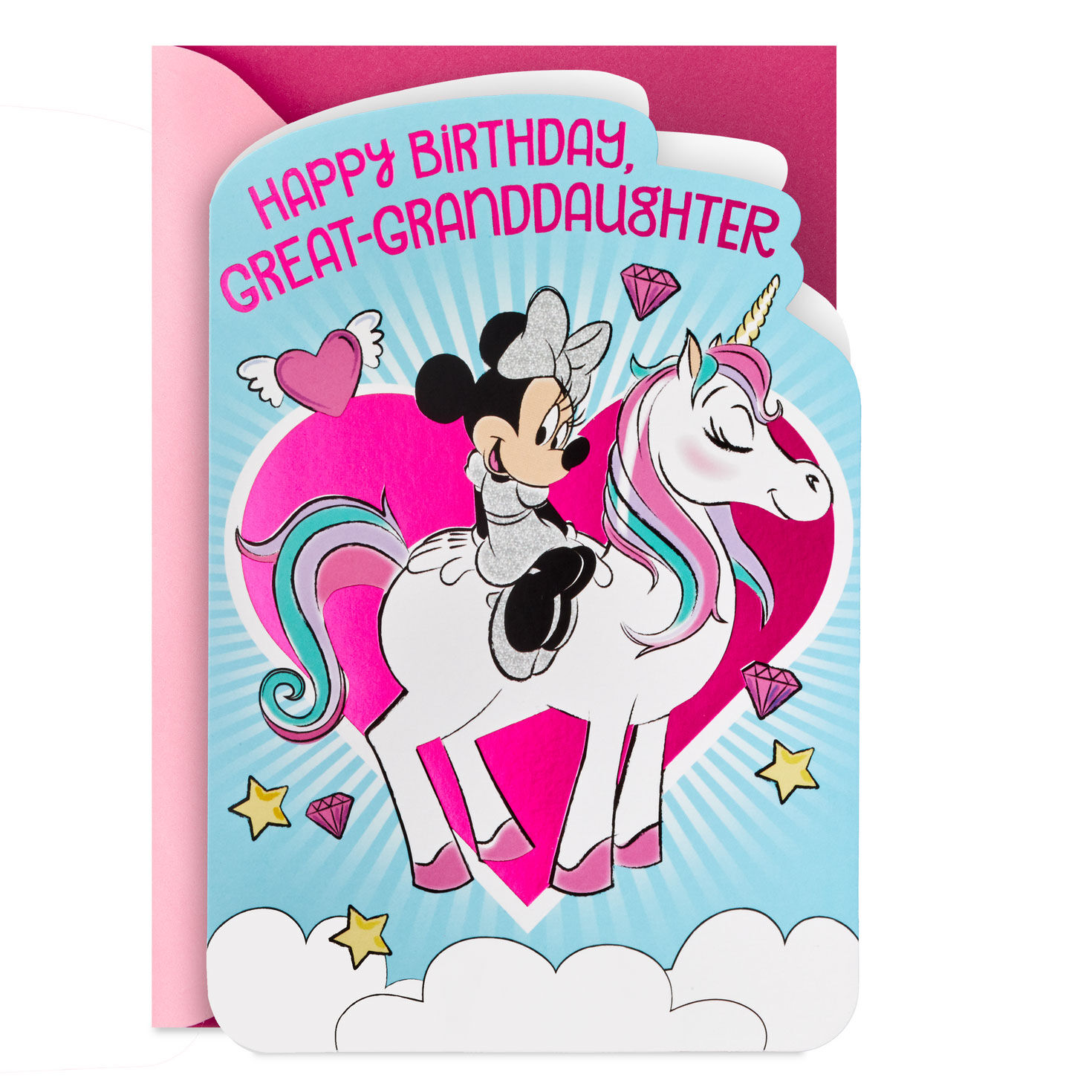 Disney Minnie Mouse on Unicorn Birthday Card for Great-Granddaughter for only USD 2.99 | Hallmark