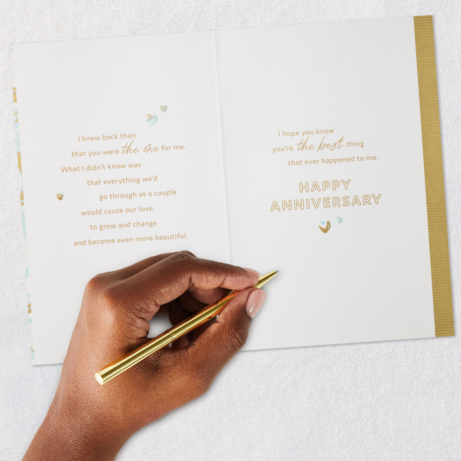 I Love You More Romantic Anniversary Card Signing card image number 8