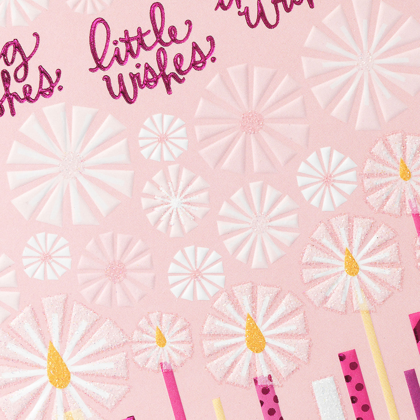 Candles and Flowers Birthday Card for Woman Card Front Detail image number 4