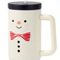 Smiling Snowman White Insulated Tumber upclose detail image number 4