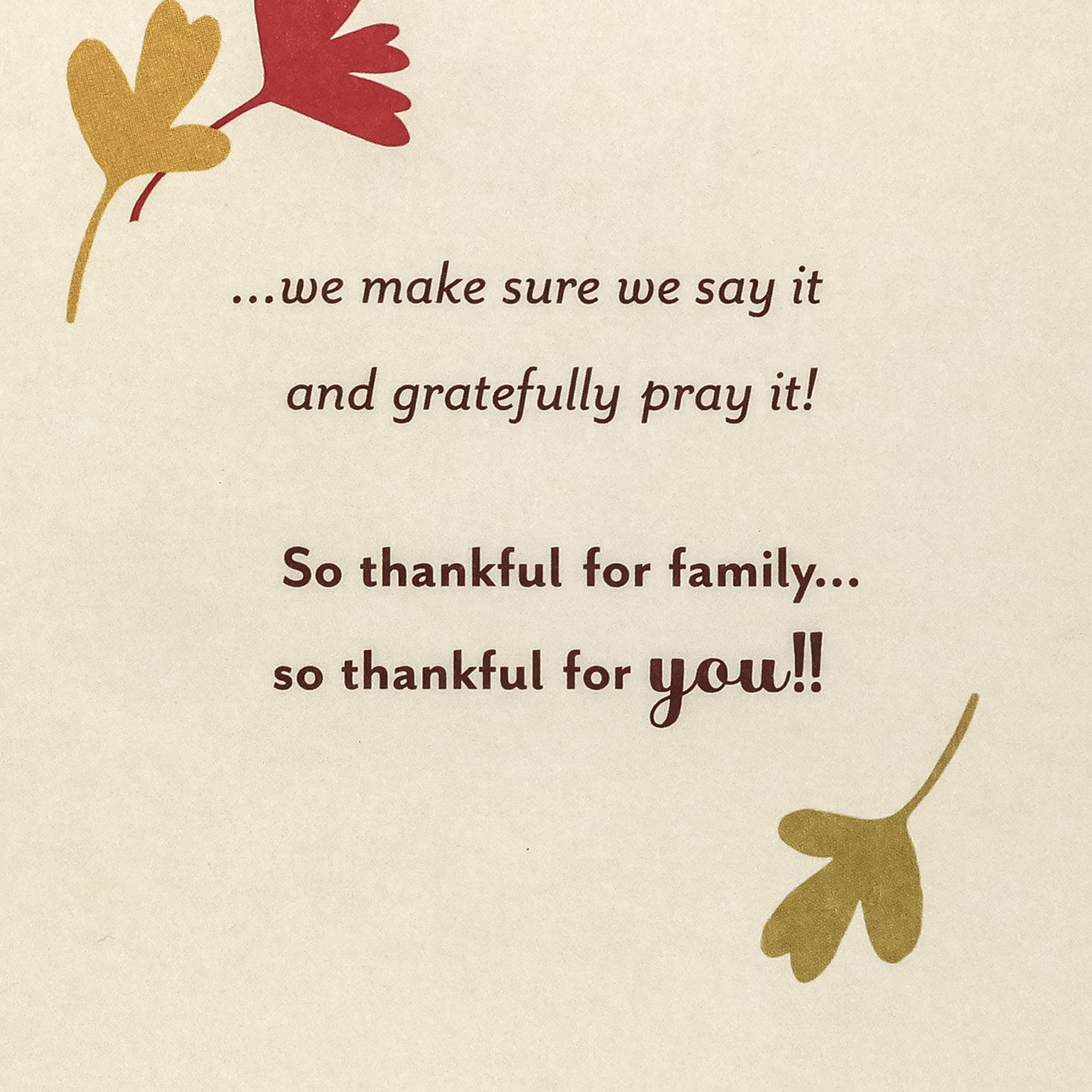 Yellow Flowers Religious Thanksgiving Card for Family Sentiment image number 2