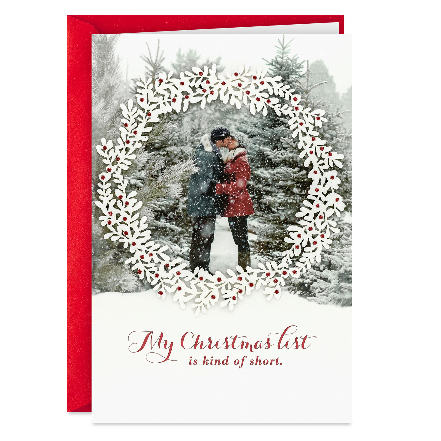 My List Is Short Romantic Religious Christmas Card
