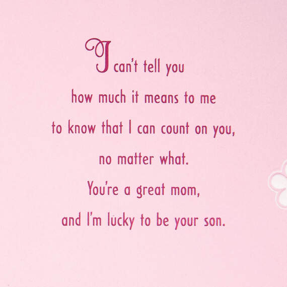 Lucky to Be Your Son Mother's Day Card for Mom, , large image number 3