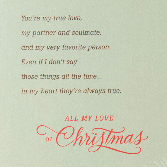 My True Love, Partner and Soulmate Religious Christmas Card, , large image number 2