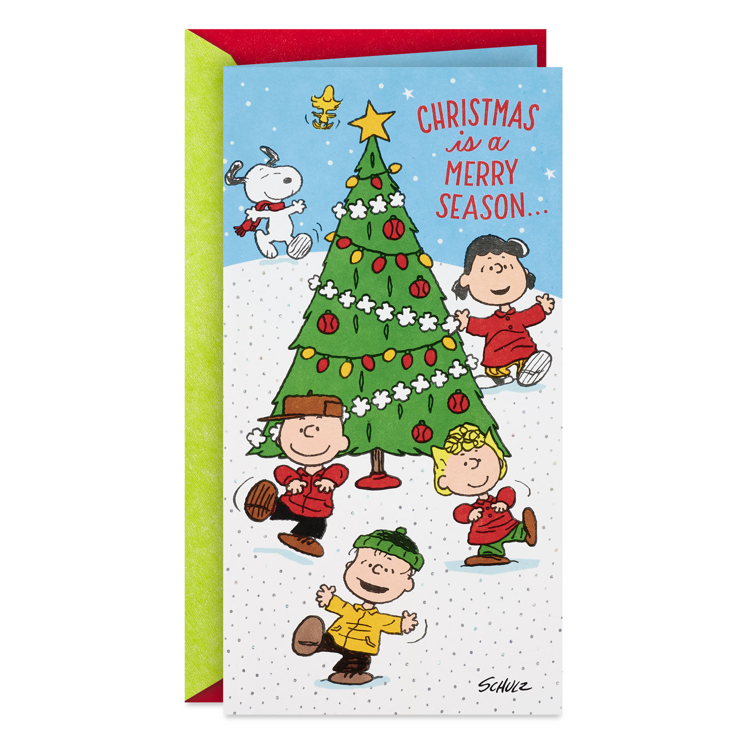 Peanuts® Charlie Brown and Friends Merry Season Money Holder Christmas Card