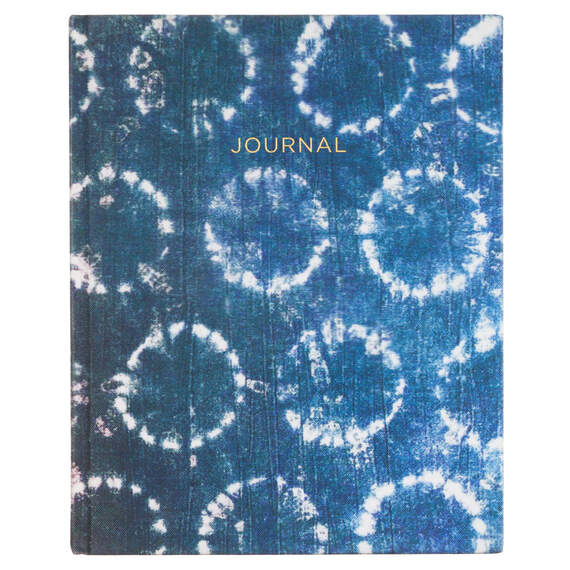 Blue Shibori Circles Tie-Dye Notebook, , large image number 1