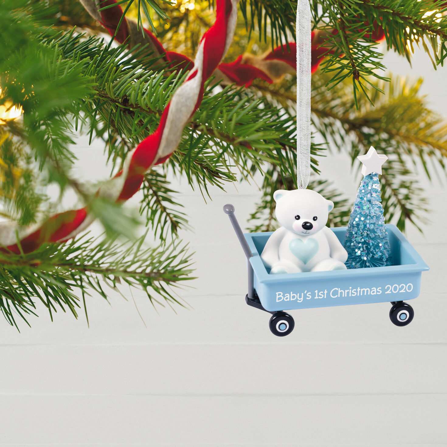baby's first christmas bear ornament