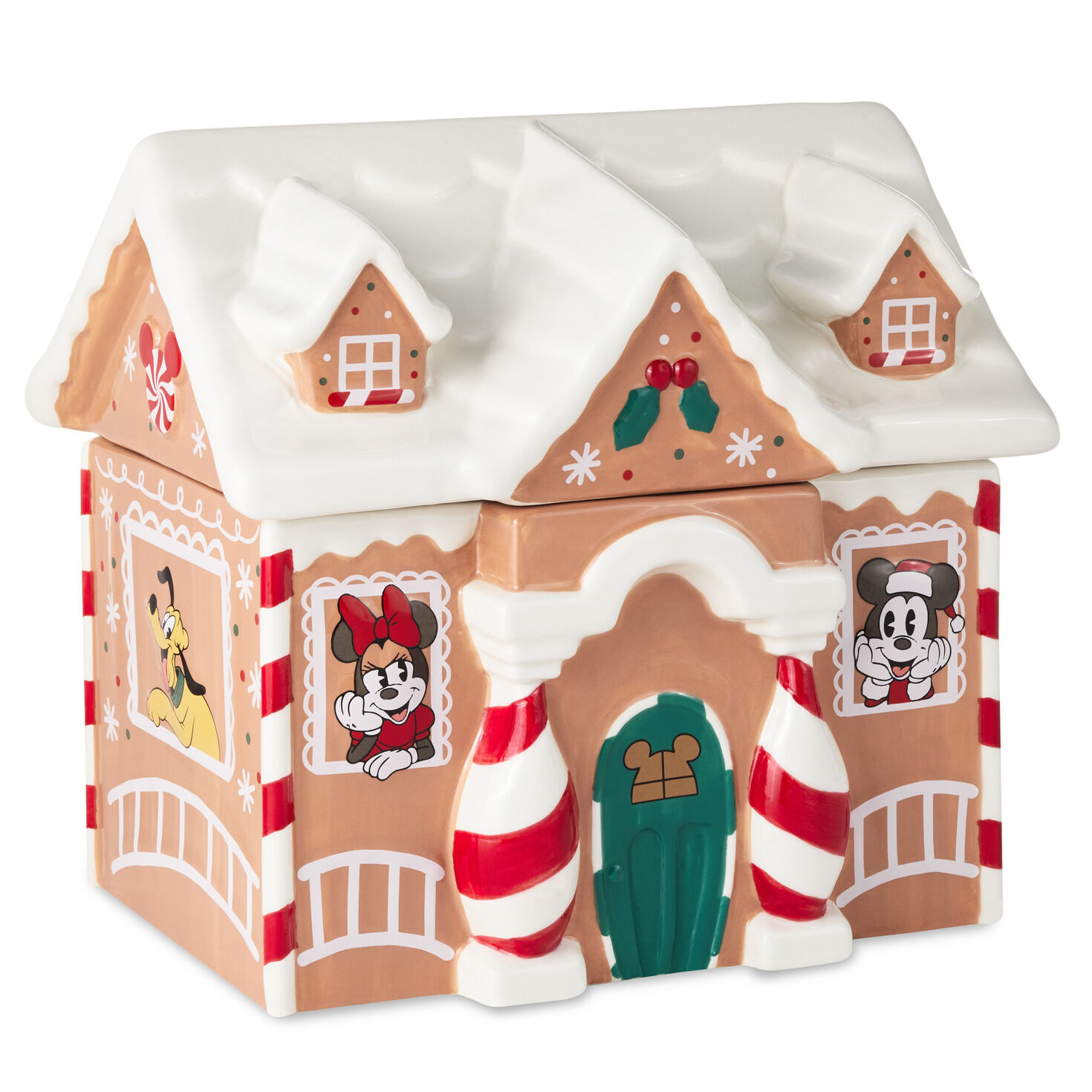 Disney Mickey Mouse and Friends Gingerbread House Cookie Jar With Music