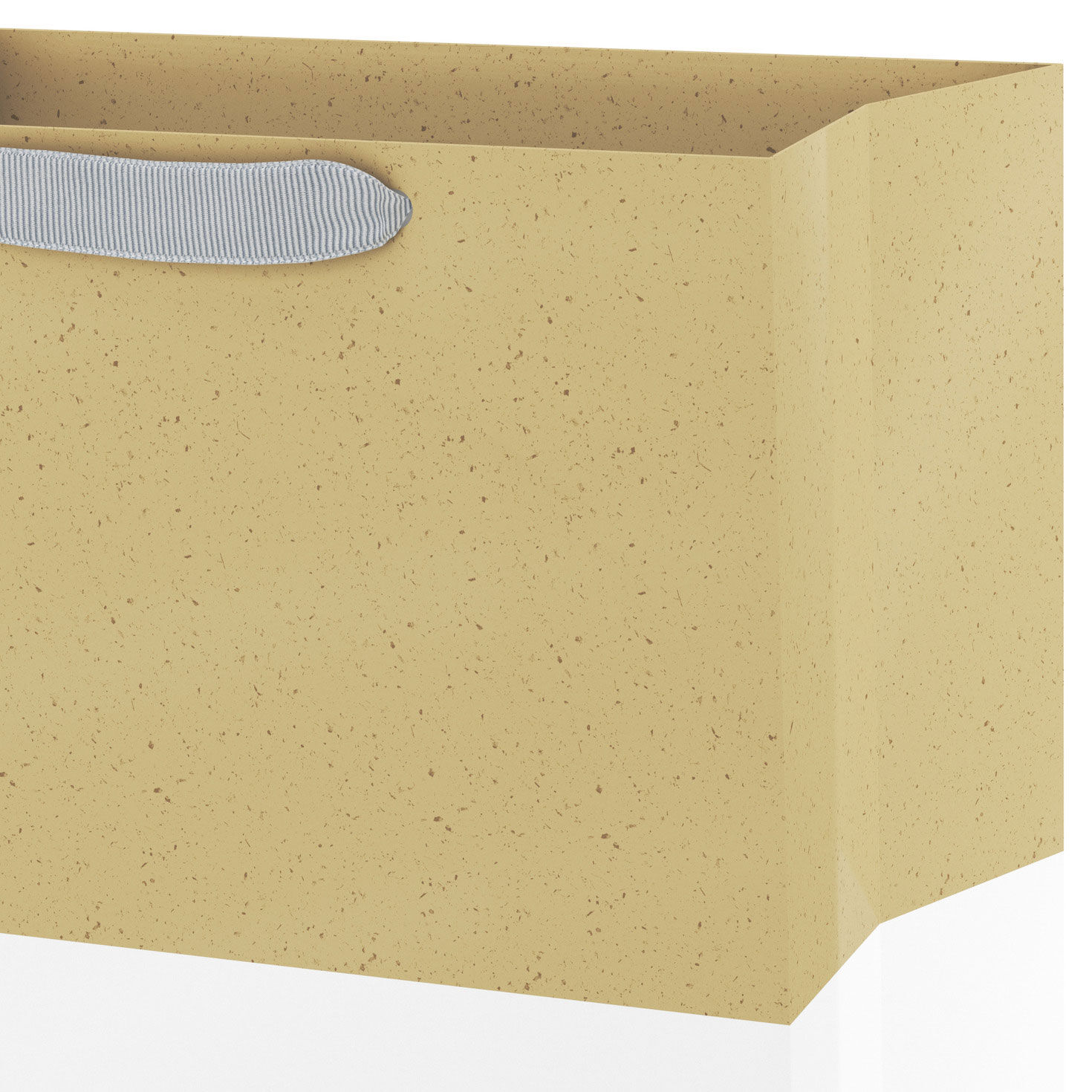 Brown and White Kraft Paper Large Gift Bag Handle Detail image number 4