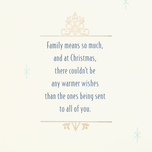 Joy, Hope, Love Christmas Card for Nephew and Family, 