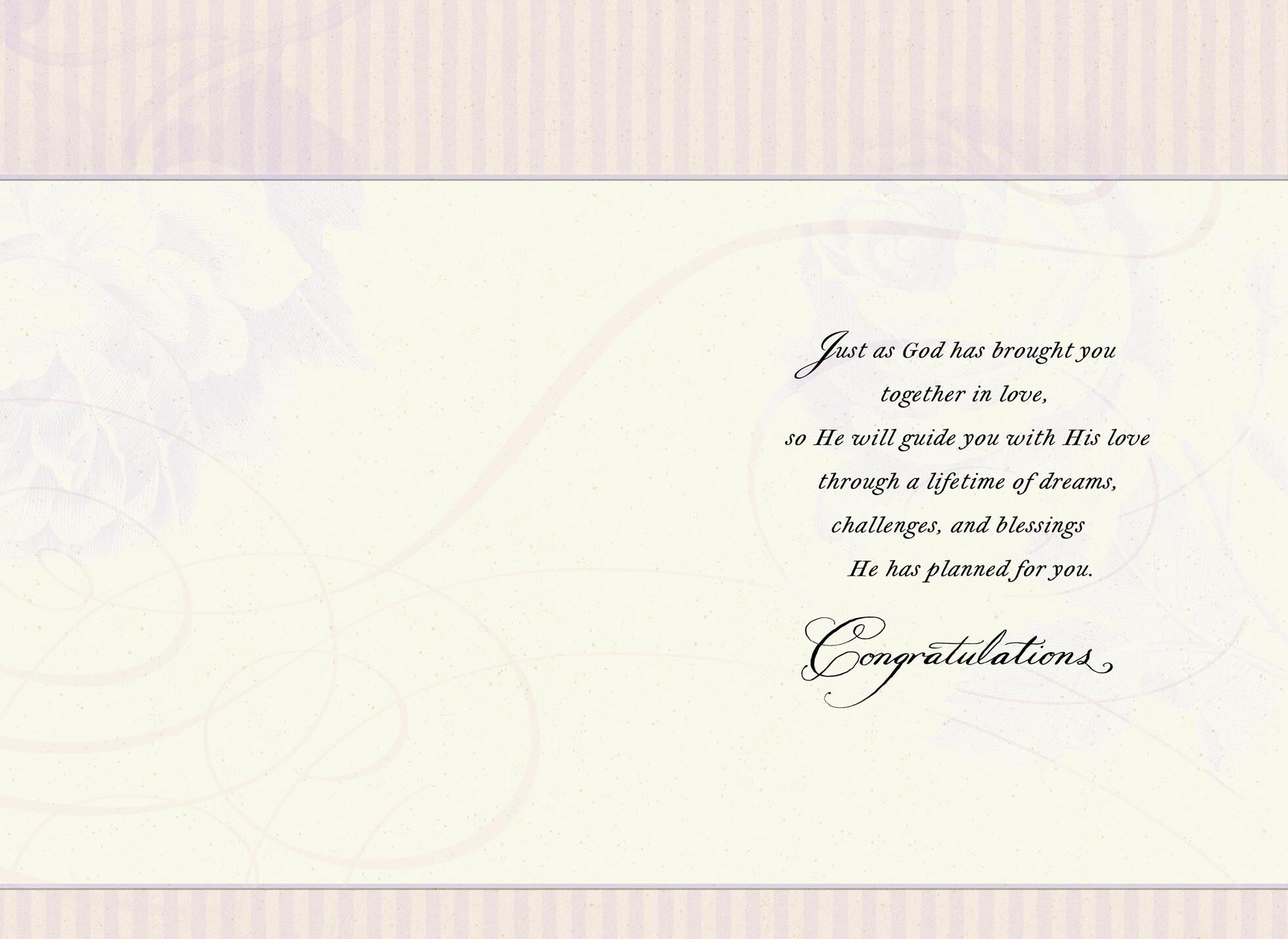 God's Plans Religious Wedding Card