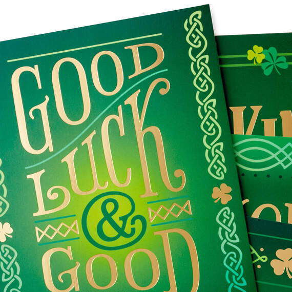 Green and Gold Boxed St. Patrick's Day Cards Assortment, Pack of 16, , large image number 4