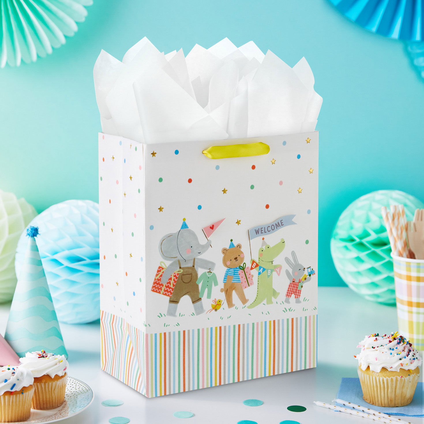 Animal Parade and Polka Dots Large Gift Bag in use image number 2