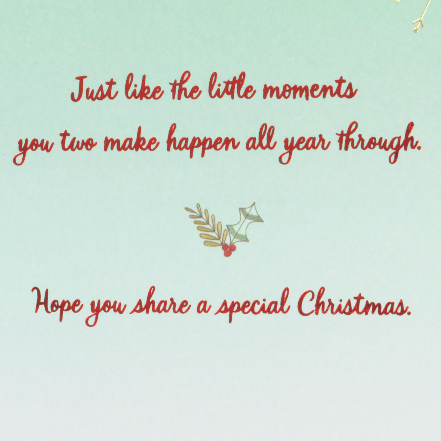Two Stockings Christmas Card for Daughter & Son-in-Law Sentiment image number 3