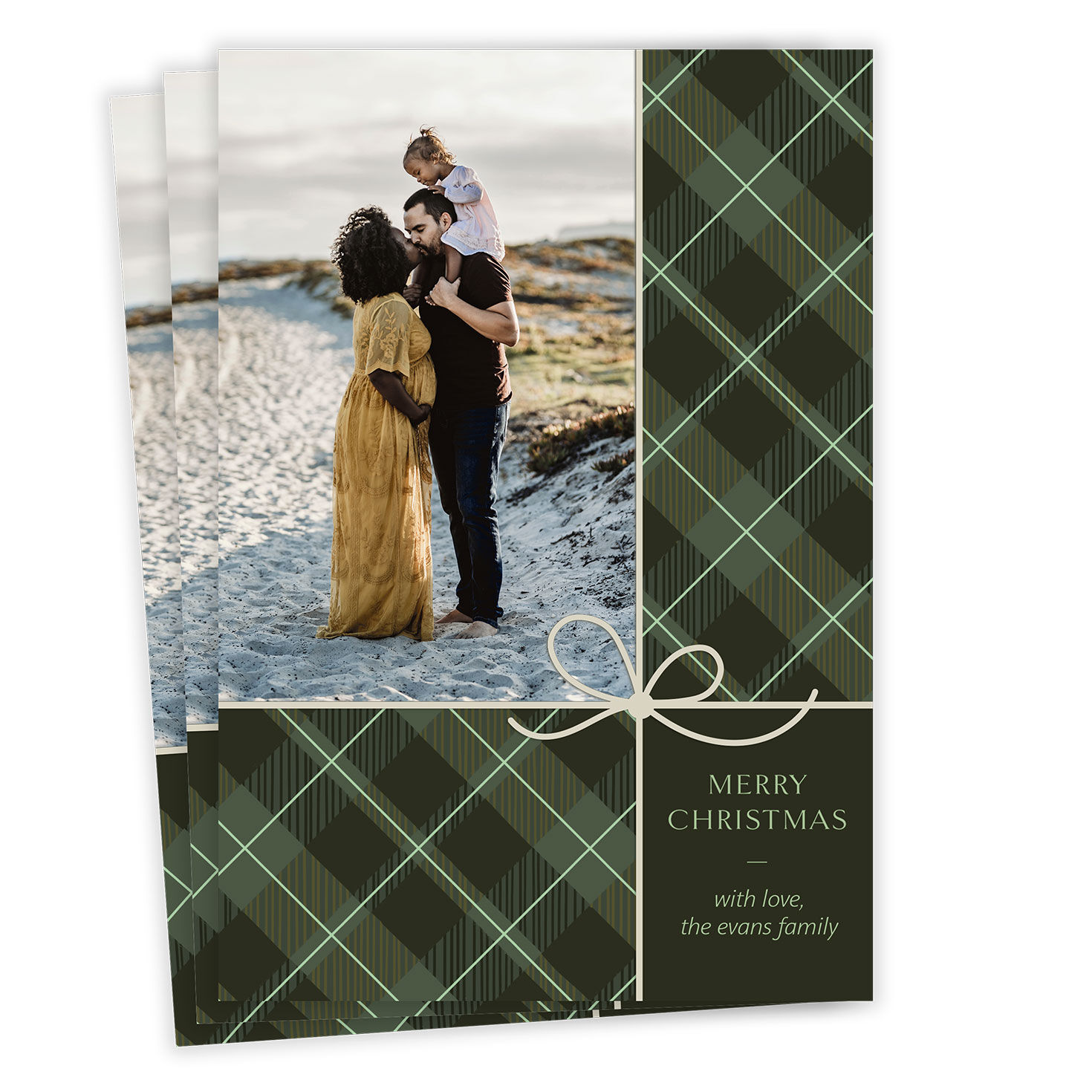 Wrapped in Plaid Flat Christmas Photo Card