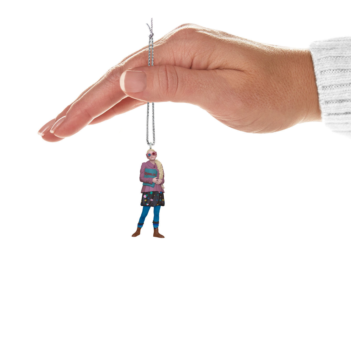 Mini Luna With Quibbler Keepsake Ornament hand holding item image number 4
