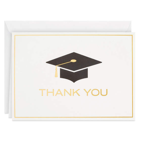 Mortarboard Blank Graduation Thank-You Notes, Pack of 40