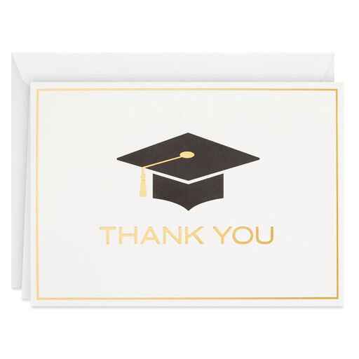 Mortarboard Blank Graduation Thank-You Notes, Pack of 40, 