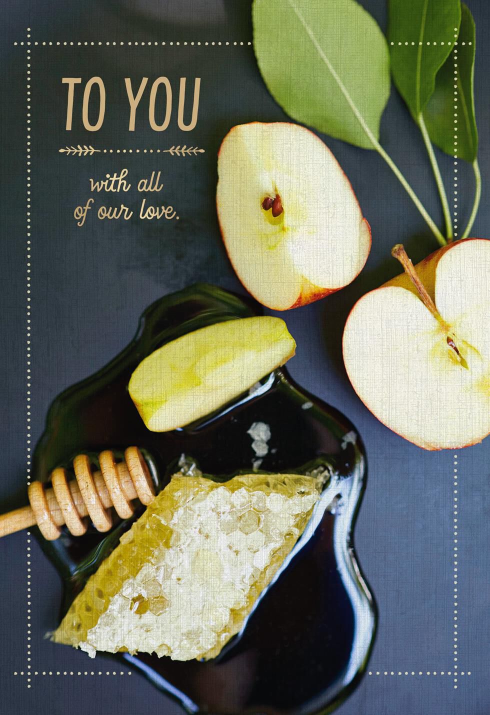 With All Our Love Apples and Honey Rosh Hashanah Card