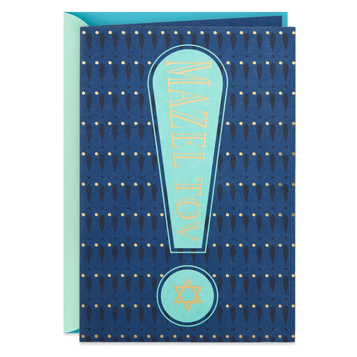 Mazel Tov Exclamation Points Congratulations Card, 