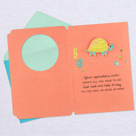 Cute Turtle Your Operation Is Over! Get Well Card, , large image number 3