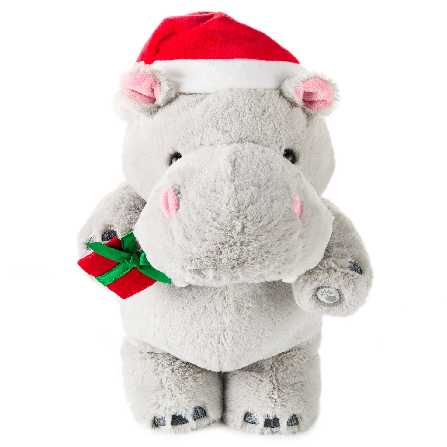 Musical Christmas Hippo Plush With Motion, 11&quot;