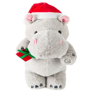 Musical Christmas Hippo Plush With Motion, 11"