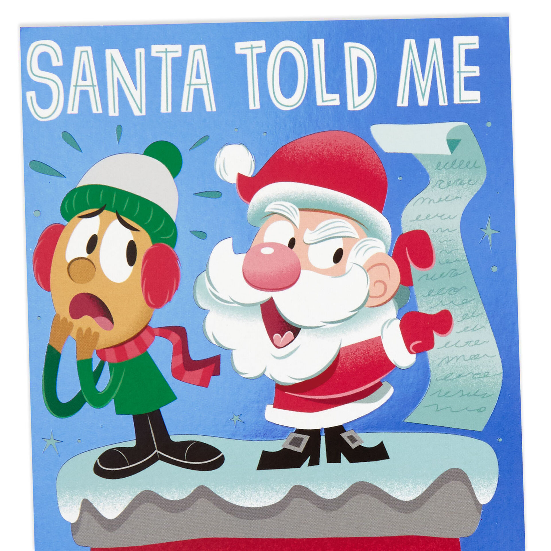 Santa's List Funny Money Holder PopUp Christmas Card  Greeting Cards