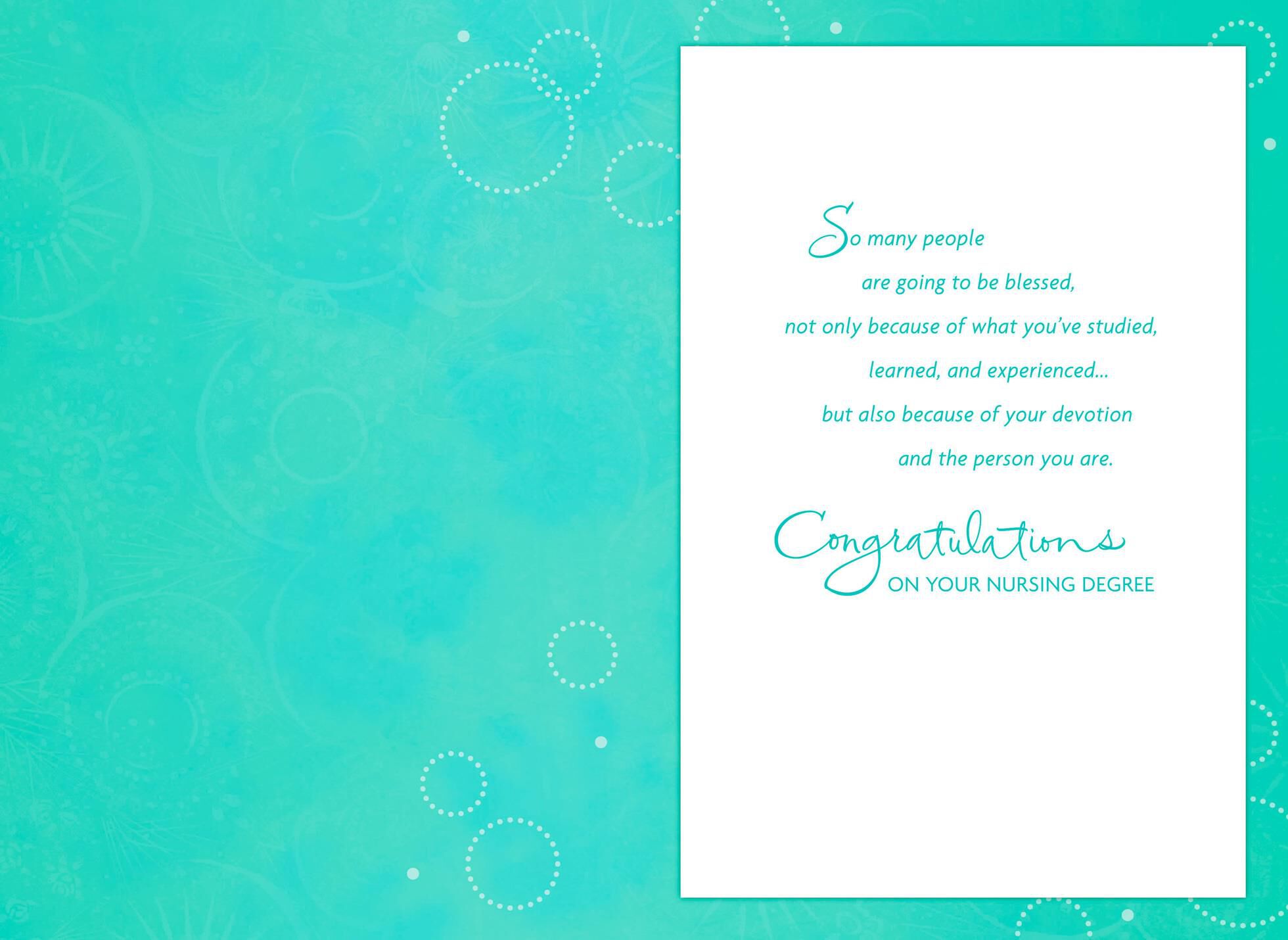 Blue Scrubs Nursing Graduation Card
