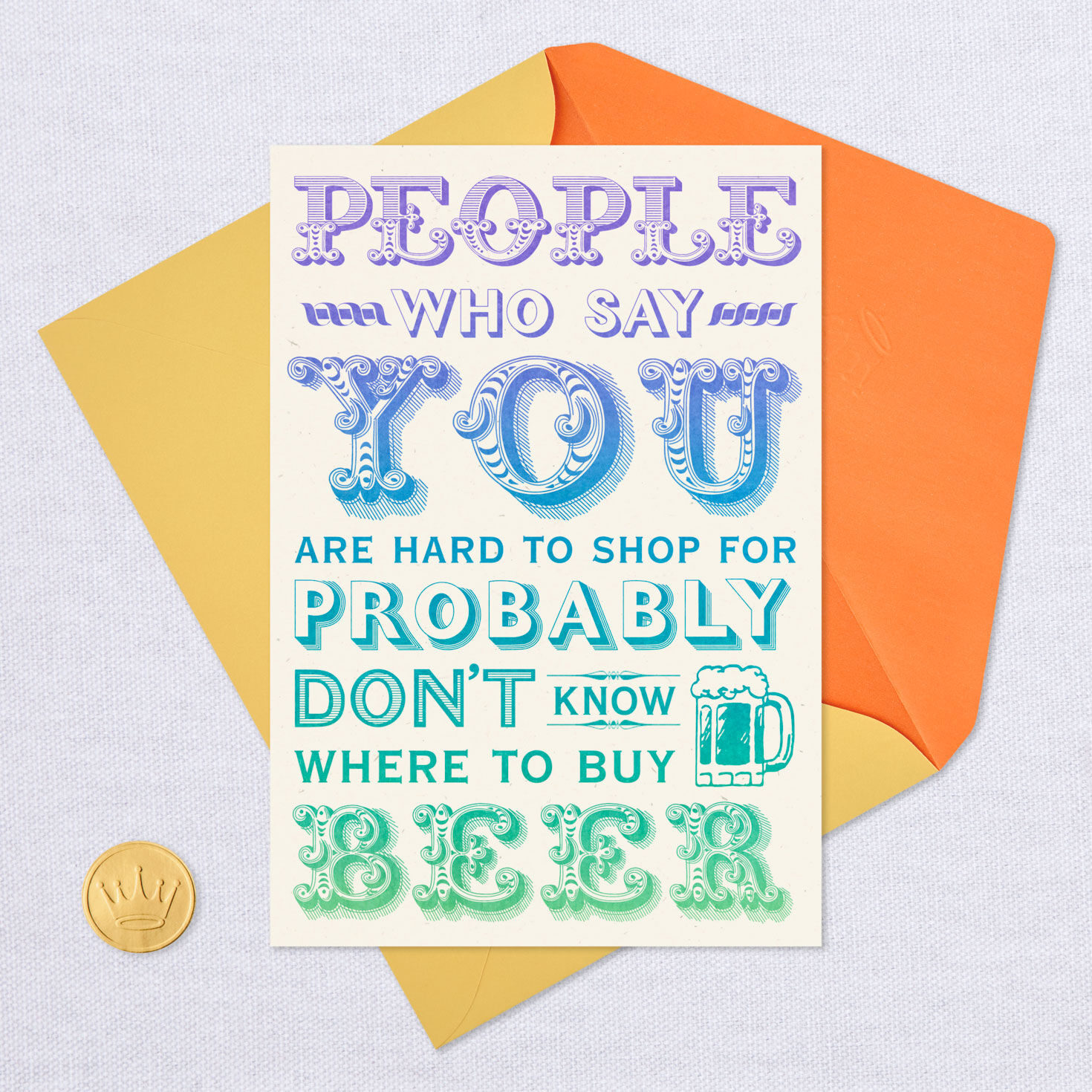You're Hard to Shop For Funny Birthday Card, , large image number 5