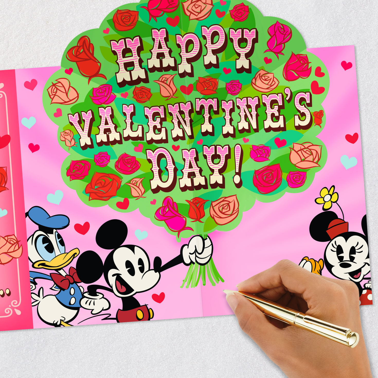 Disney Mickey Mouse and Friends Funny Pop-Up Valentine Signing card image number 10