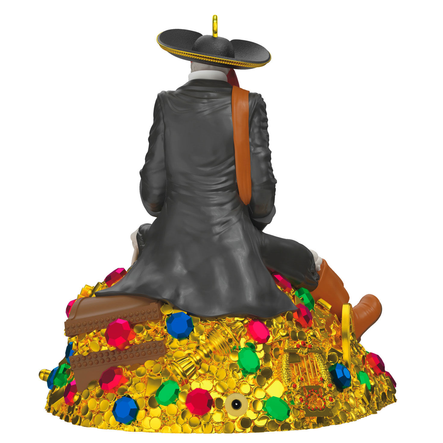 Pirates of Caribbean Skeleton on Gold Ornament Back image number 6