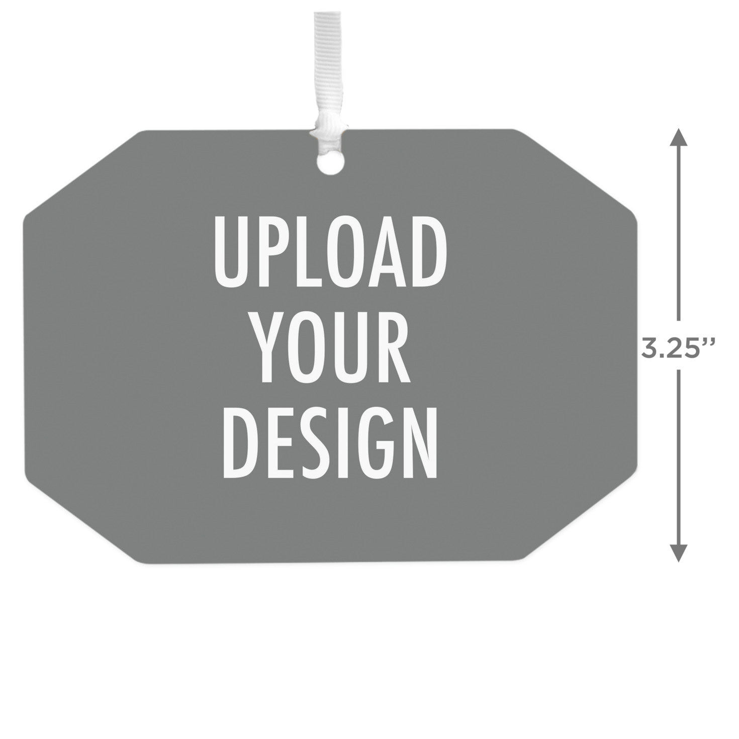 Design-Your-Own Horizontal Rectangle Metal Personalized Ornament, Custom Photo, , large image number 3