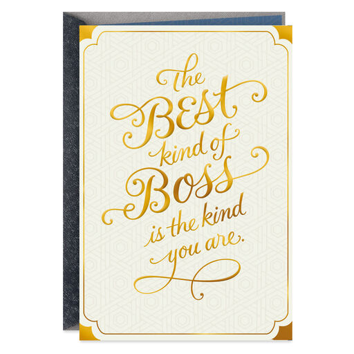 Gold Script You're the Best Boss's Day Card, 
