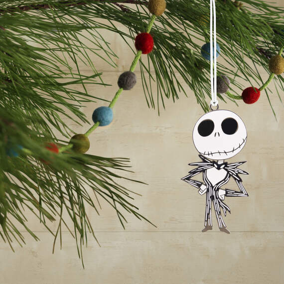 Disney Tim Burton's The Nightmare Before Christmas Jack Skellington Moving Metal Hallmark Ornament, , large image number 2