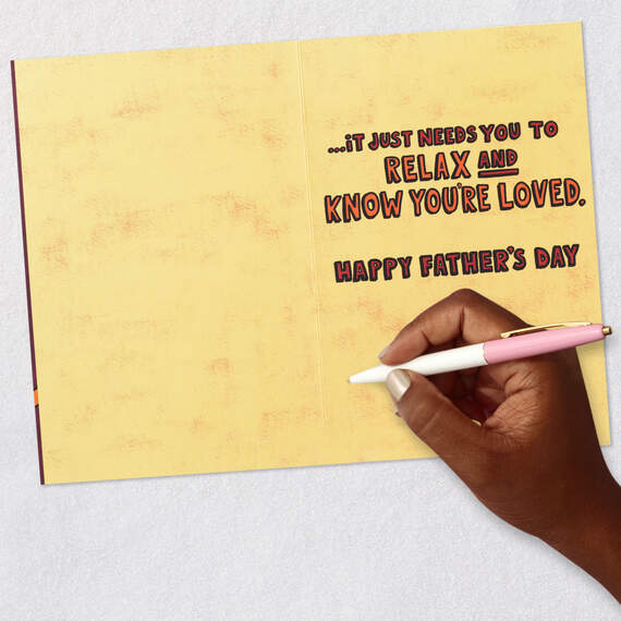 Relax and Know You're Loved Funny Father's Day Card, , large image number 6