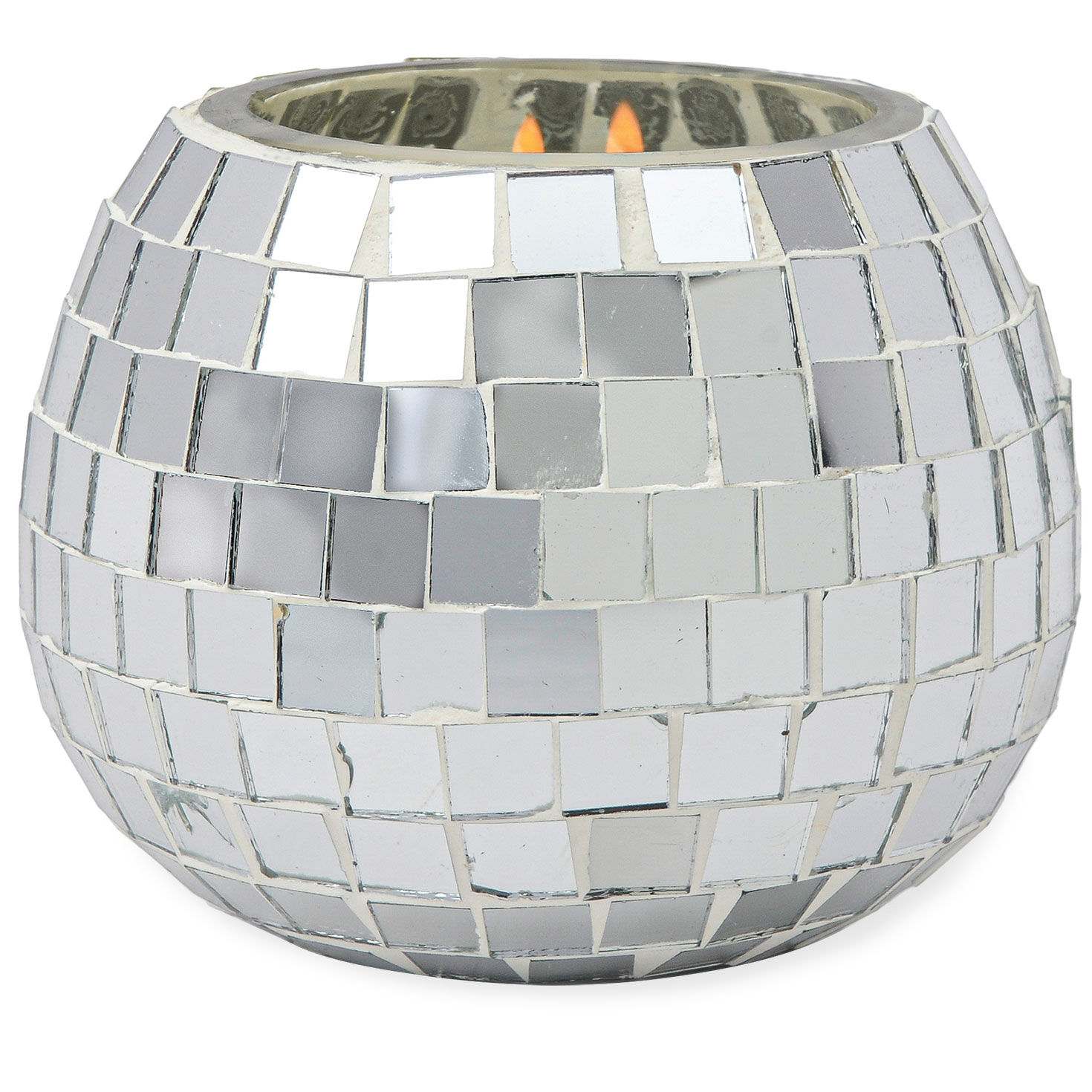 Paddywax Sparkling Bergamot Silver Disco Ball Candle, 10 oz.