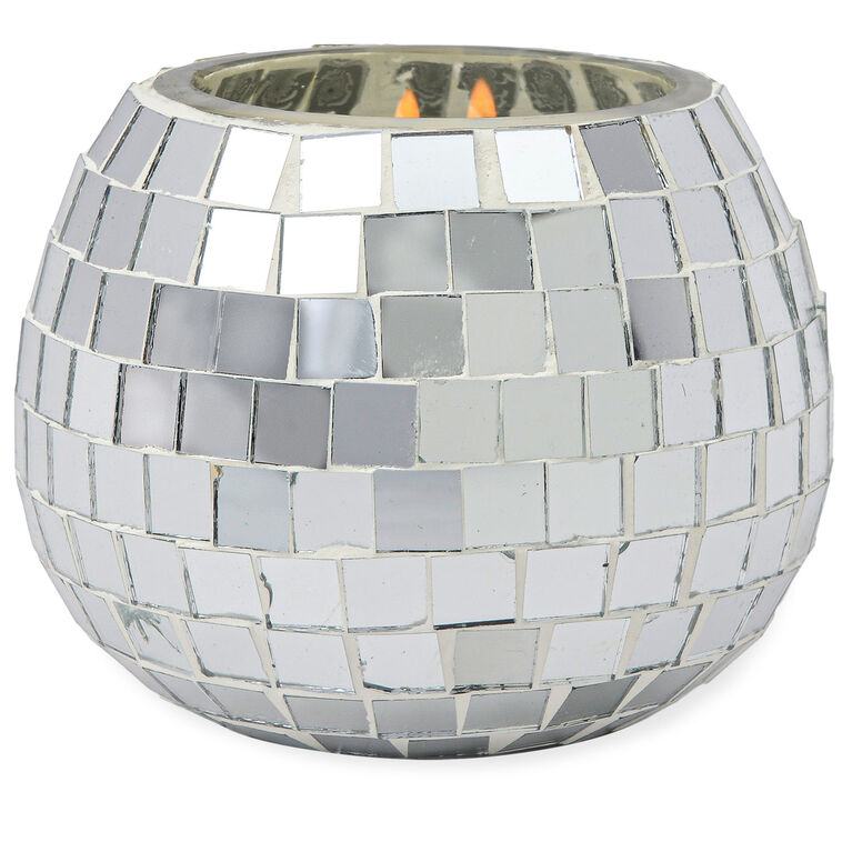 Paddywax Sparkling Bergamot Silver Disco Ball Candle, 10 oz.