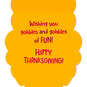 Wishes for Gobbles and Gobbles of Fun Thanksgiving Card, , large image number 2