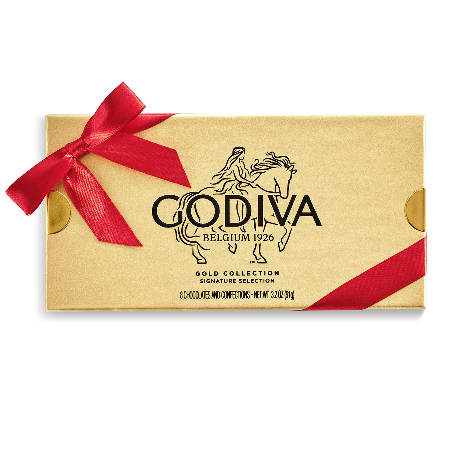 Godiva Assorted Chocolates in Gold Gift Box, 8 Pieces