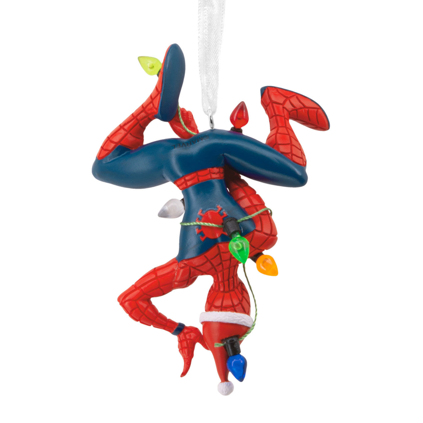 Spider-Man With String Lights Christmas Ornament  image number 6