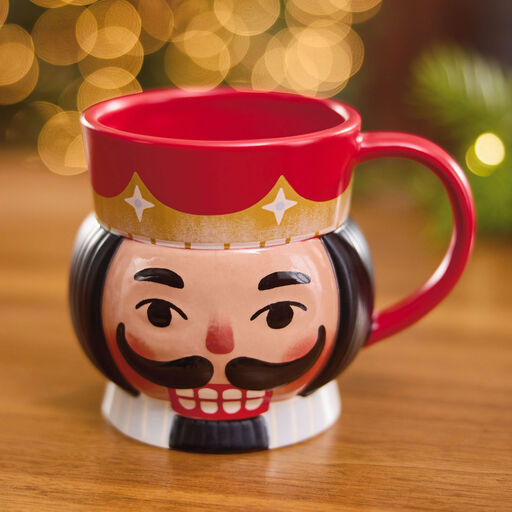 Sculpted Nutcracker Christmas Mug, 24 oz., 