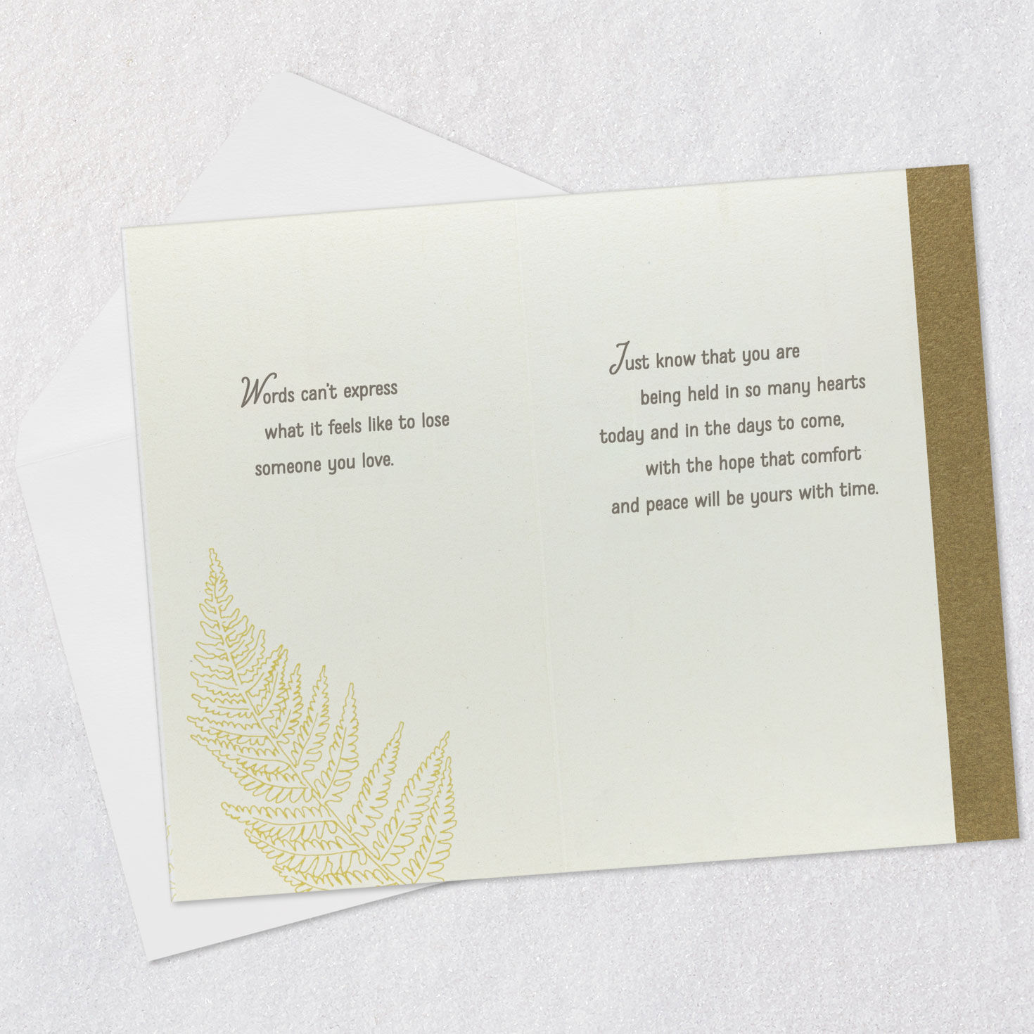 Wildflowers I'm So Sorry Sympathy Card Open card with envelope image number 4