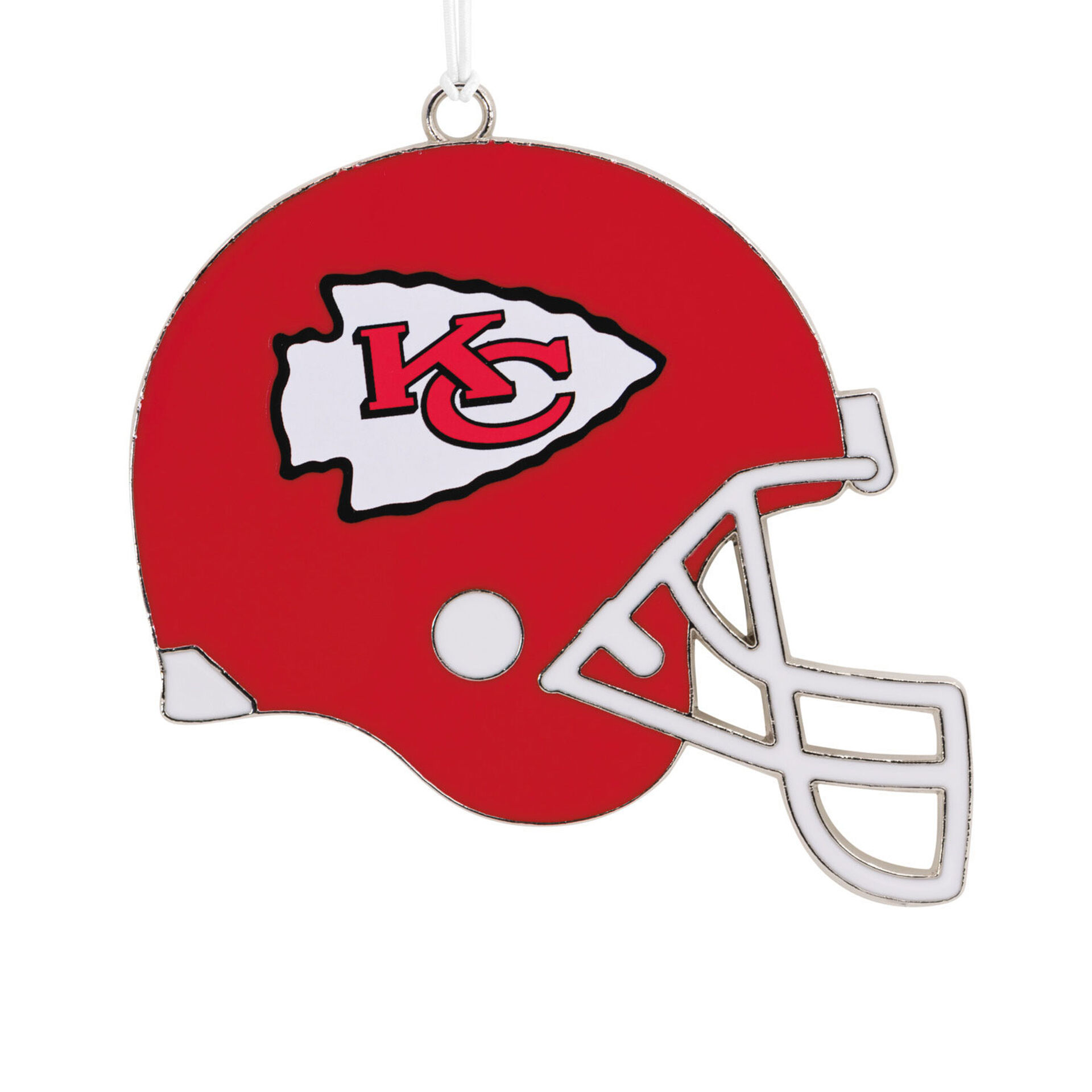 NFL Kansas City Chiefs Football Helmet Metal Hallmark Ornament Gift