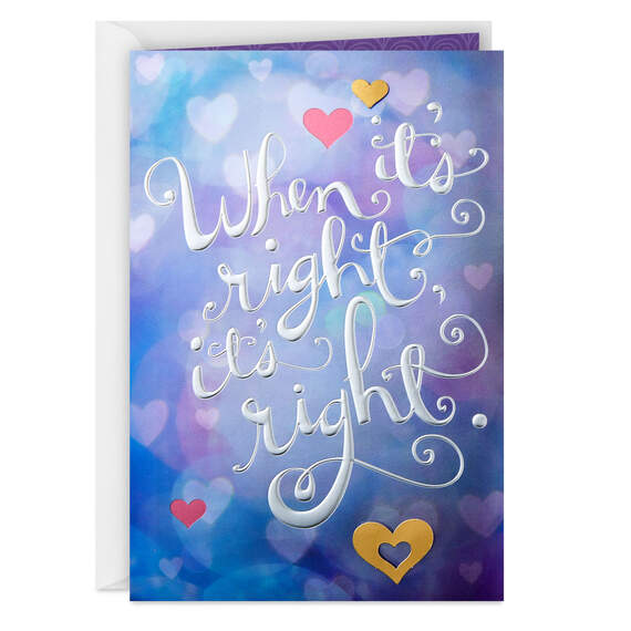 When It's Right Engagement Congratulations Card, , large image number 1