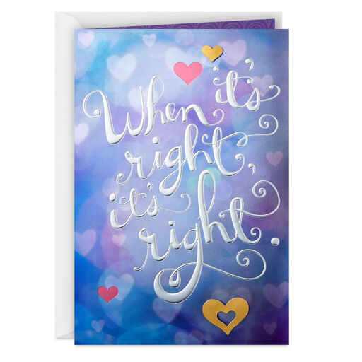 When It's Right Engagement Congratulations Card, 