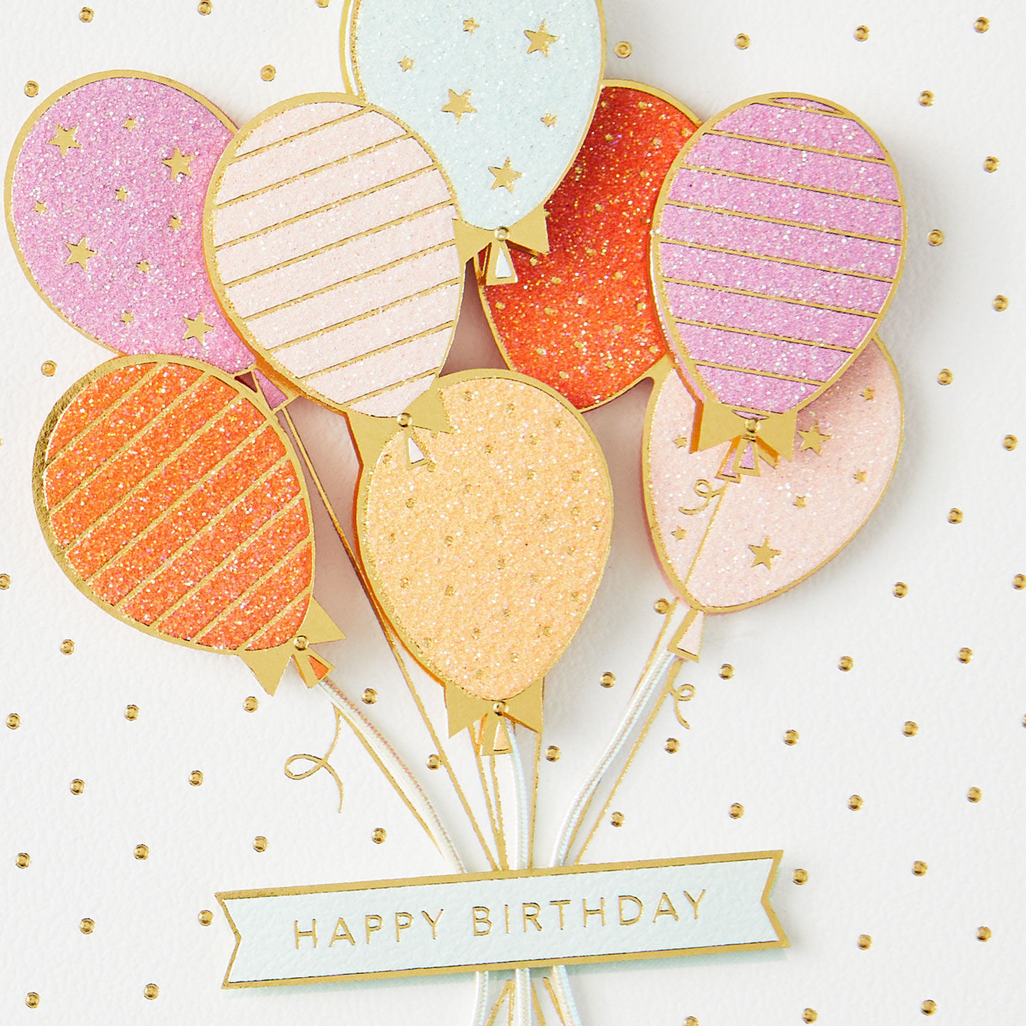 Upscale Balloon Bouquet Birthday Card Card Front Detail image number 4