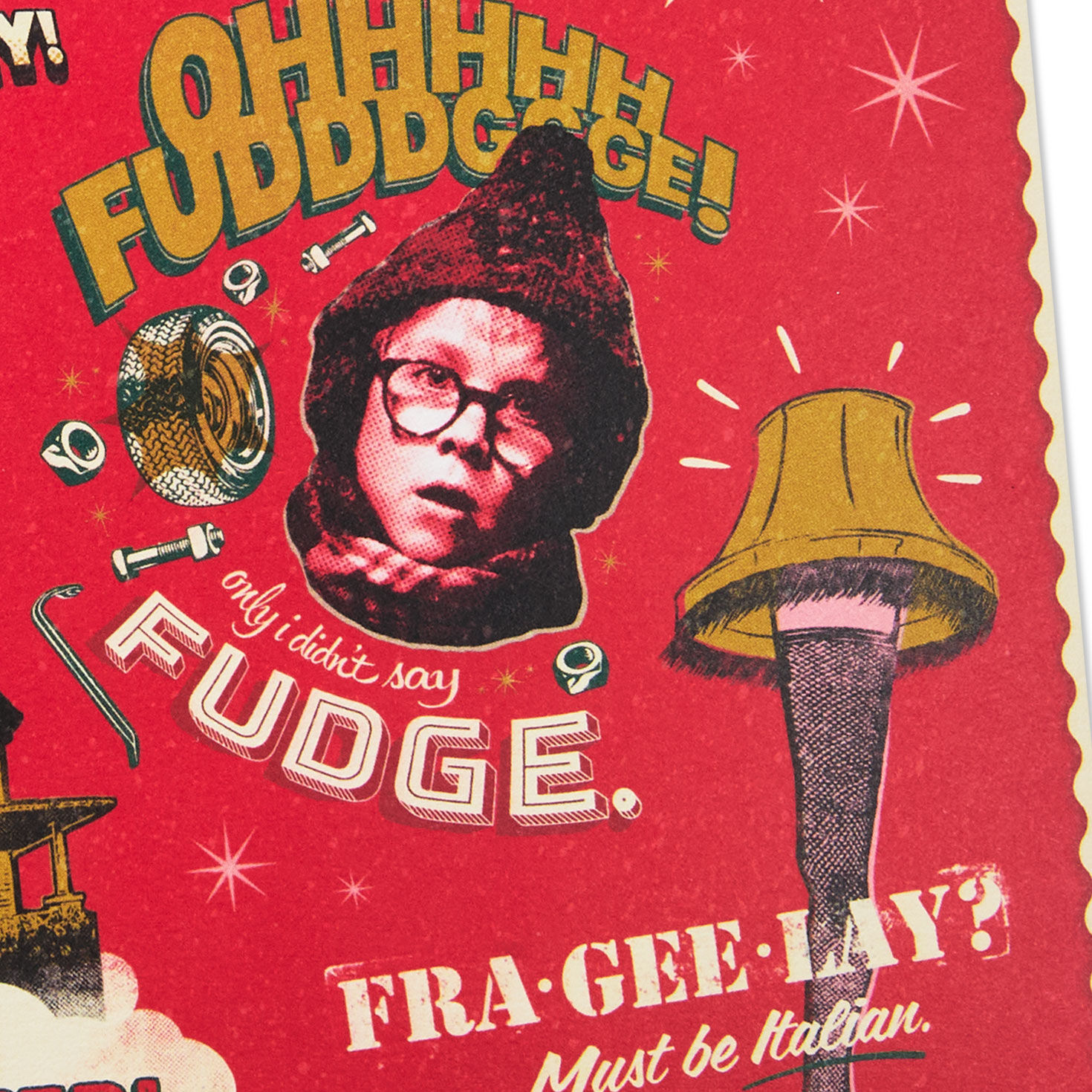 "A Christmas Story" Movie Quotes Funny Christmas Card Card Front Detail image number 6